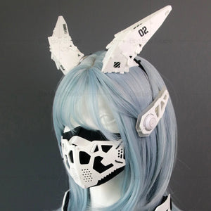 Cyberpunk Mechanical Wing Headband — women mechanical cyberpunk hair accessory