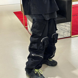 Cyberpunk Pants Pockets Zippers