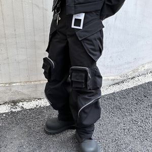 Cyberpunk Pants Pockets Zippers