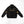 Cyberpunk Racing Jacket in black laid flat, front view with gold-tone piping, stand collar and full zip