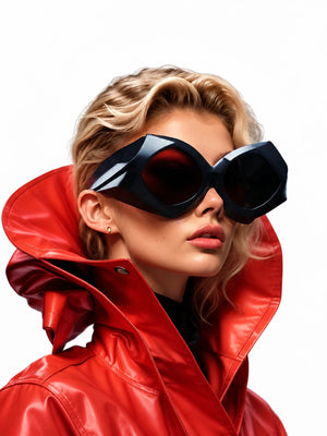 Cyberpunk Sunglasses Vintage - product view on white background