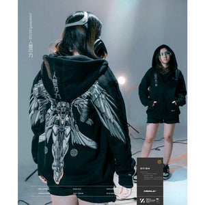 cyberpunk zipper hoodie