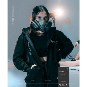 cyberpunk zipper hoodie