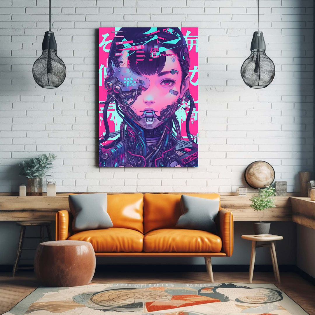 Loading image: Cyborg Portrait Cyberpunk Art | CYBER TECHWEAR®