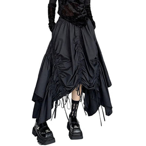 Dark Black Gothic Long Skirt