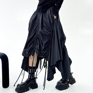 Dark Black Gothic Long Skirt