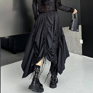 Dark Black Gothic Long Skirt