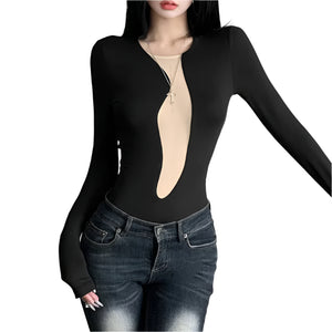 Dark Cyber Cut Out Bodysuit