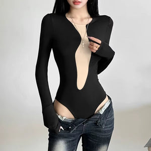 Dark Cyber Cut Out Bodysuit