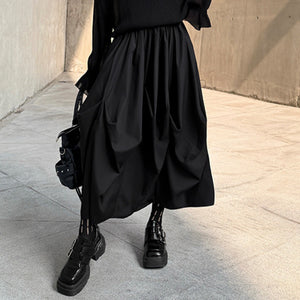 Dark Elegant Gothic Long Skirt