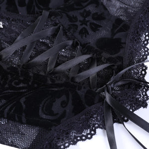 Dark Gothic Sleeveless Crop Top