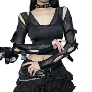 Crop Top im Dunklen Gothic-Stil