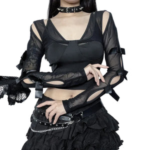 Dark Gothic Style Crop Top