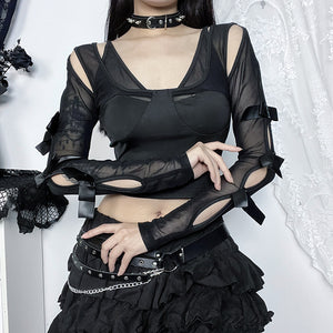 Dark Gothic Style Crop Top