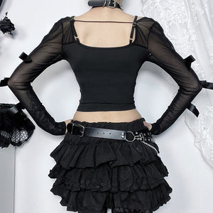 Dark Gothic Style Crop Top