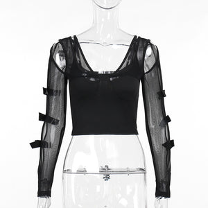 Dark Gothic Style Crop Top