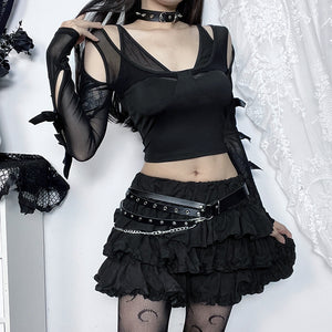 Dark Gothic Style Crop Top