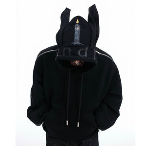 Dark Hoodie Zipper Techwear
