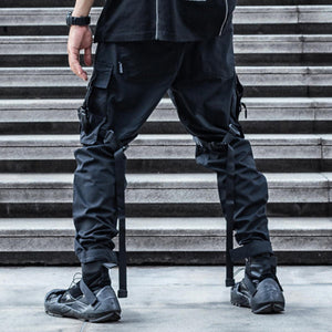Dark Multi Pockets Cyberpunk Pants