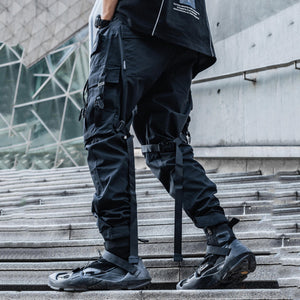 Dark Multi Pockets Cyberpunk Pants