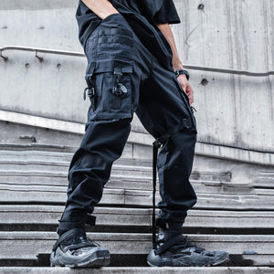Dark Multi Pockets Cyberpunk Pants