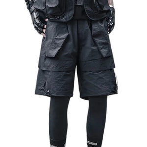 Dark Niche Chic 3D Shorts - product view on white background