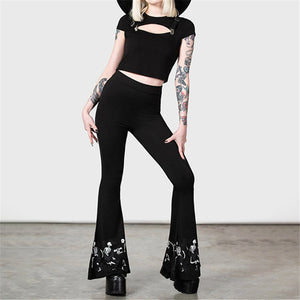 Dark Short Sleeve Crop Tops