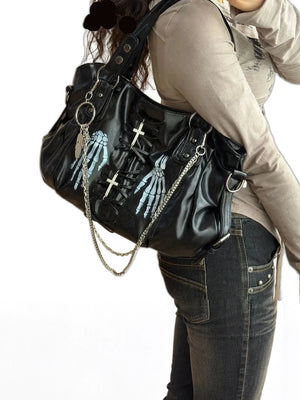 Dark Style Y2k Purse - product view on white background