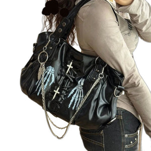 Dark Style Y2k Purse - product view on white background
