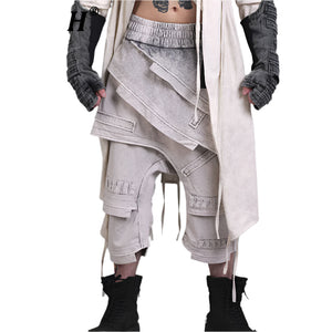 Deconstruction Cropped Cyberpunk Pants