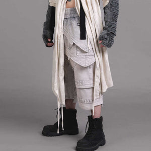 Deconstruction Cropped Cyberpunk Pants