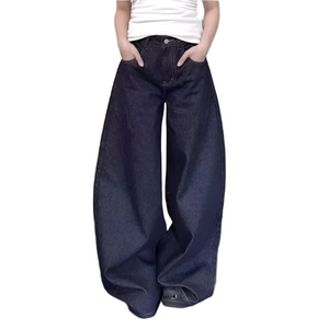 Deep Blue Baggy Y2k Jeans