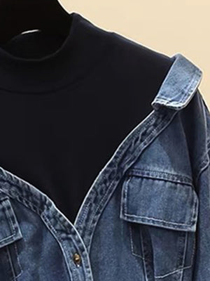 Denim Belt Women Jacket Spring
