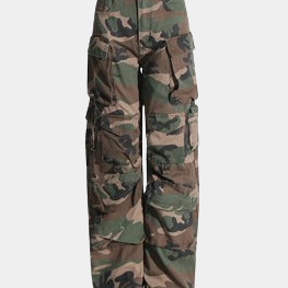 Denim camo cargo pants