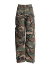 Pantalon cargo camouflage en denim