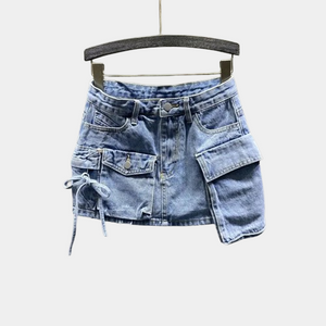 Denim Cargo Skirt