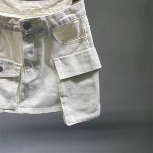 Denim Cargo Skirt