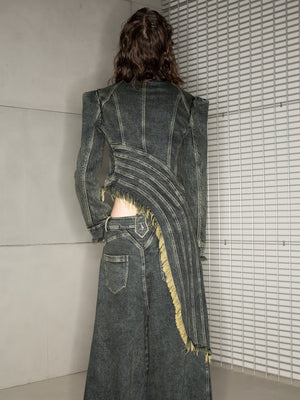 Denim Cyberpunk Jacket Women Spring