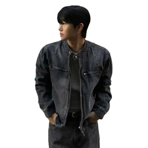 Denim Male Jackets Y2K