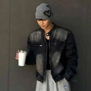Denim Male Jackets Y2K