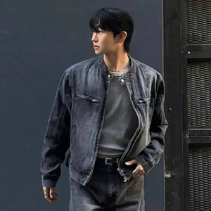 Denim Male Jackets Y2K