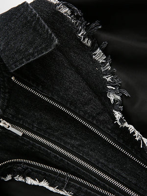 Denim Patchwork Spring Jacket Women