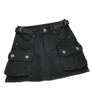 Denim Skirt Cargo