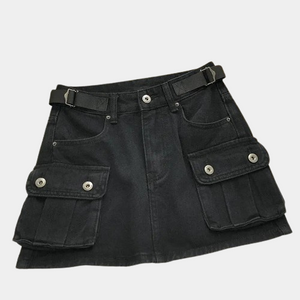 Denim Skirt Cargo