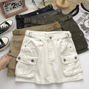 Denim Skirt Cargo