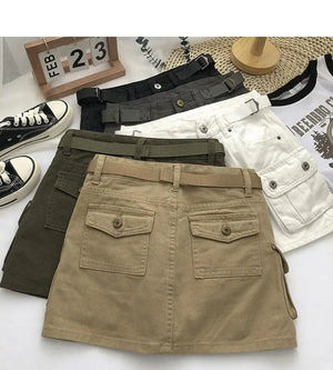 Denim Skirt Cargo