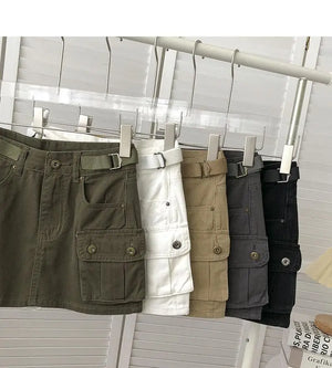 Denim Skirt Cargo