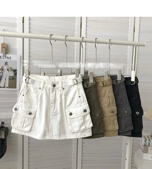 Denim Skirt Cargo