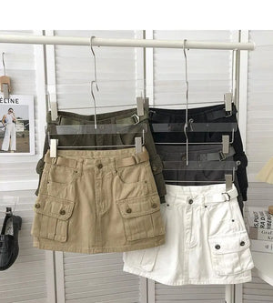 Denim Skirt Cargo
