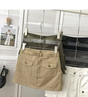 Denim Skirt Cargo